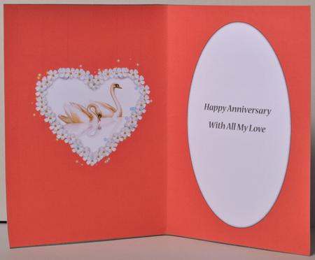 Swans and Heart Insert (red) by Kristina Norbat