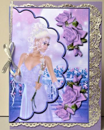 Lilac Beauty Envelope Card with Decoupage by Kristina Norbat