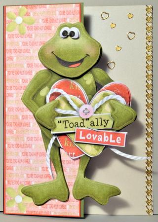 Toad Ally Loveable Large Dl Card by Kristina Norbat