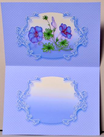 Blue Floral A5 Landscape Insert by Kristina Norbat