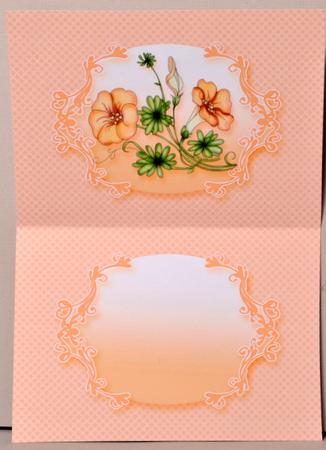 Peach Floral A5 Landscape Insert by Kristina Norbat