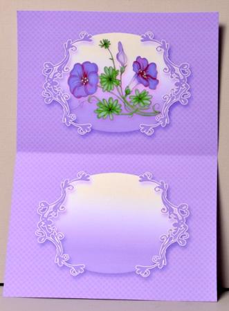 Lilac Floral A5 Landscape Insert by Kristina Norbat