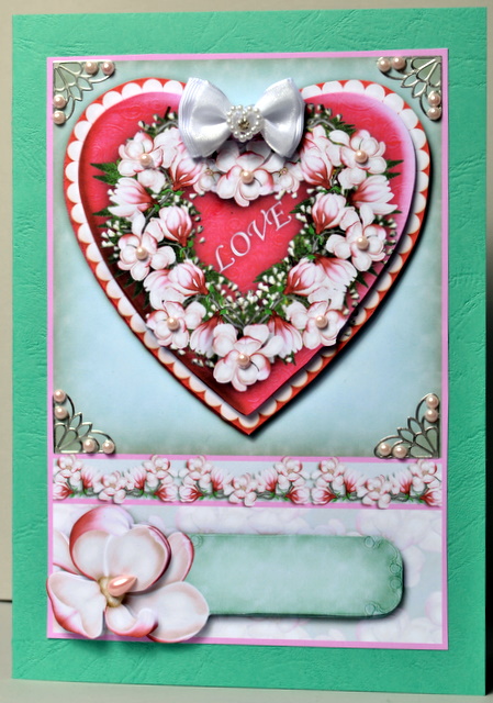 Love Heart with Magnolias Topper & Decoupage by Kristina Norbat