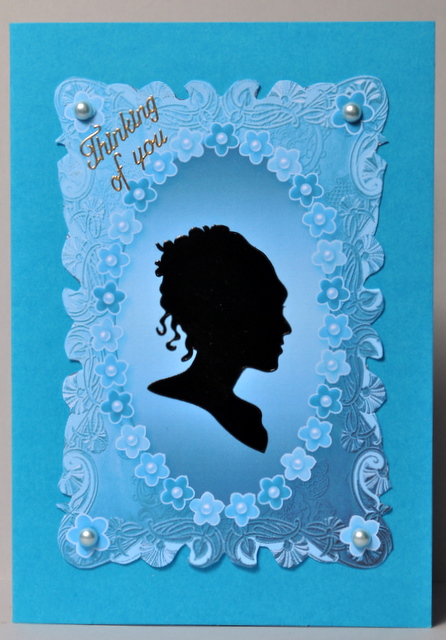 Teal and Blue Pretty Floral Card Fronts by Kristina Norbat