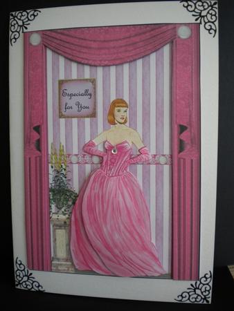 Lady in Pink with Drapes by Kristina Norbat