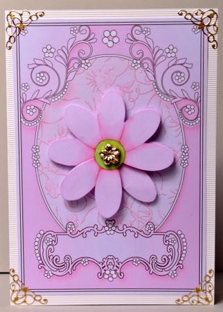 Dusky Rose and Pink Floral Scroll Card Fronts by Kristina Norbat