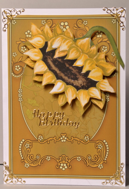 Mustard and Lemon Floral Scroll Card Fronts by Kristina Norbat
