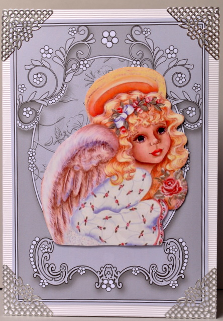 Gold and Silver Floral Scroll Card Fronts by Kristina Norbat