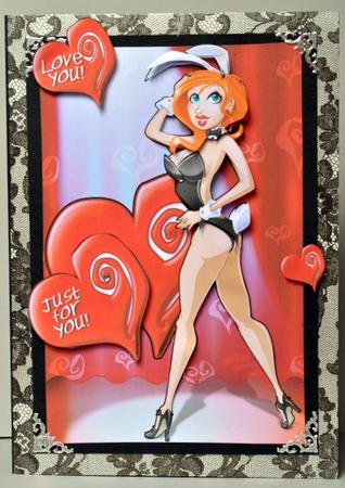 Valentines Day Bunny Girl. by Kristina Norbat