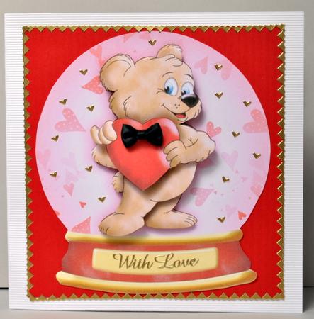 Bear in Love Globe Topper and Decoupage by Kristina Norbat