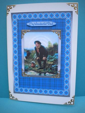 Gone Fishing 2 Pyramid Card Front by Kristina Norbat