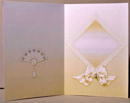 Lemon Lace Fan and Doily A5 Portrait Insert by Kristina Norbat
