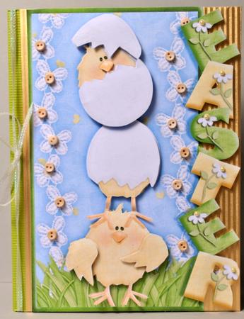 Balancing Easter Chicks Over the Side with Decoupage by Kristina Norbat