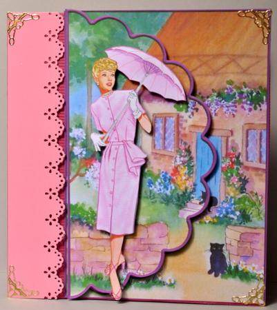 Oh What a Pretty Cottage! Envelope Card with Decouapge by Kristina Norbat
