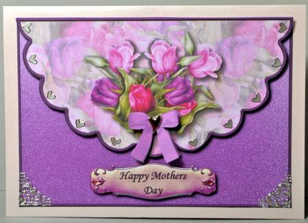 Pretty Tulips Envelope Card with Decoupage by Kristina Norbat