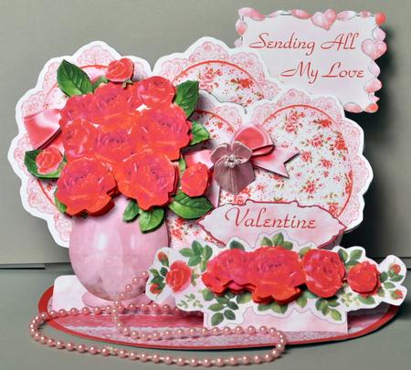 Giant Easel Tableau 3D Card Kit - Valentine by Kristina Norbat