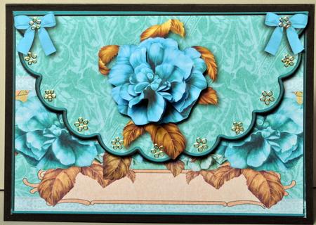 Blue Flower Envelope Card with Decoupage by Kristina Norbat