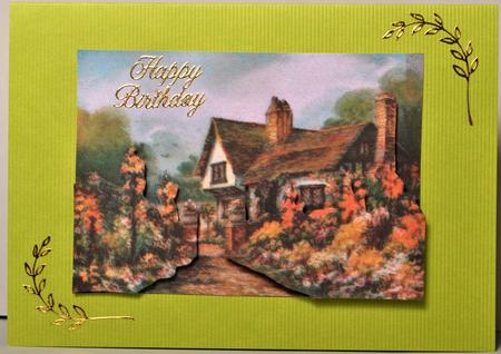 Summer Cottage Card Topper by Kristina Norbat