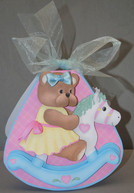 Little Girl Bear on Rocking Horse - Wobble by Kristina Norbat