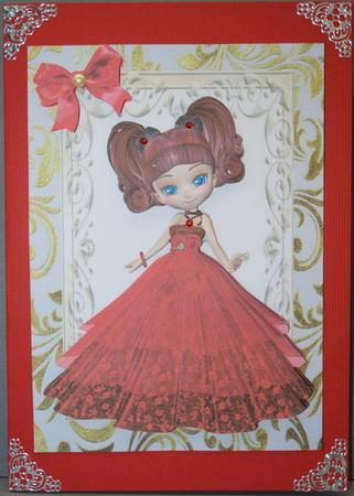 Cute Litte Girl with Red Dress by Kristina Norbat