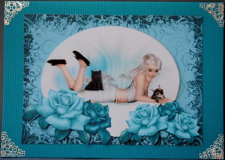 Kittens and Roses 5 by Kristina Norbat
