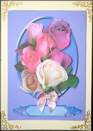 Lilac Roses Quick Card by Kristina Norbat