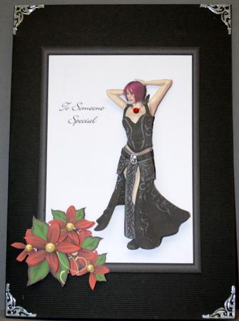 Lady in Black with Red Flowers by Kristina Norbat
