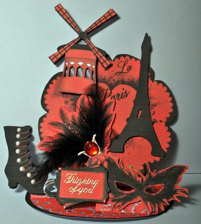 Giant Easel Tableau 3D Card Kit - Burlesque by Kristina Norbat