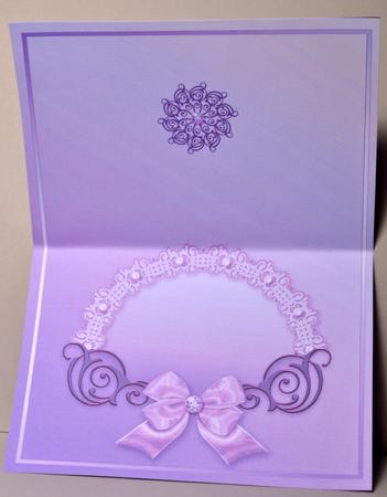 Lilac Scrolls and Lace Landscape A5 Insert by Kristina Norbat