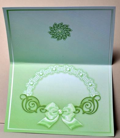 Leaf Green Scrolls and Lace Landscape A5 Insert by Kristina Norbat