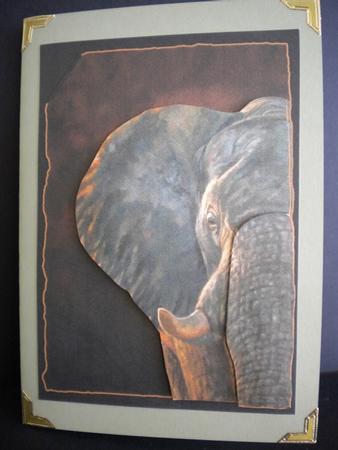 Elephant Card Front and Decoupage by Kristina Norbat