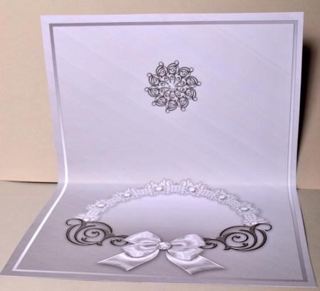 Silver Scrolls and Lace Landscape A5 Insert by Kristina Norbat