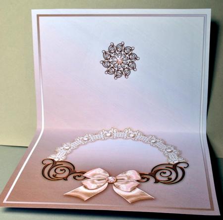 Taupe Scrolls and Lace Landscape A5 Insert by Kristina Norbat
