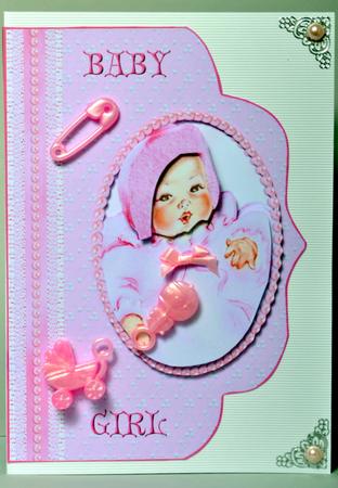Baby Girl Fancy Edge with Decoupage by Kristina Norbat