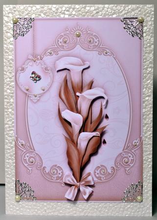 Sympathy Lilies in Sepia Topper & Decoupage by Kristina Norbat