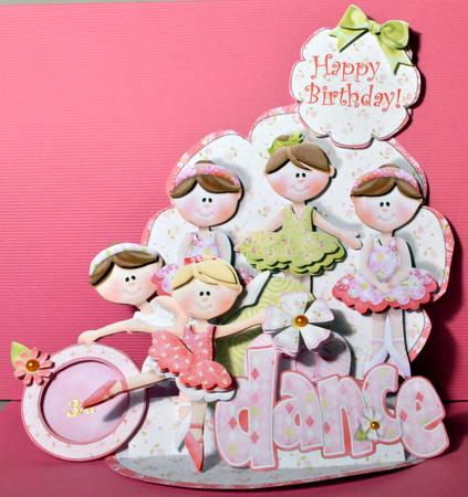 Giant Easel Tableau 3D Card Kit - Ballet Babes by Kristina Norbat