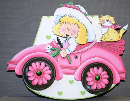 I Love My Car -wobble Card by Kristina Norbat