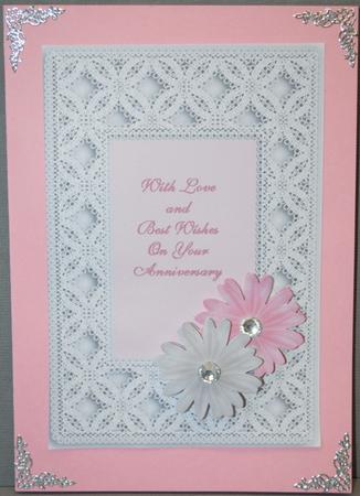 Lace & Flowers Anniversary Card by Kristina Norbat