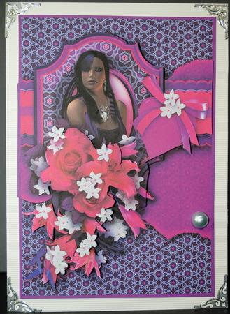 Sasha Cameo Purple Kit, 6 Pages, Including Decoupage Step by Step by Kristina Norbat