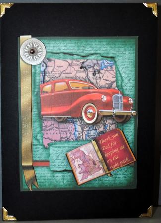 Vintage Car  -  on the Right Path Card Front by Kristina Norbat