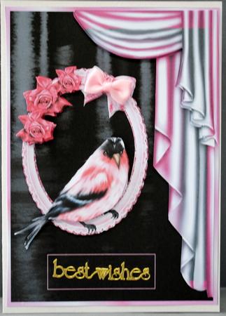 Songbird - Decoupaged Card Front by Kristina Norbat