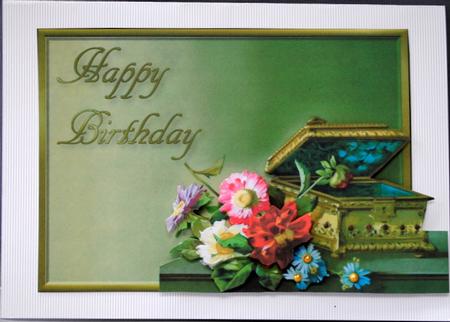 Flowers and Box Card Front by Kristina Norbat