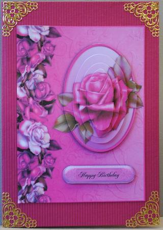 Sweet Serenity Purple Roses - Decoupage Card by Kristina Norbat