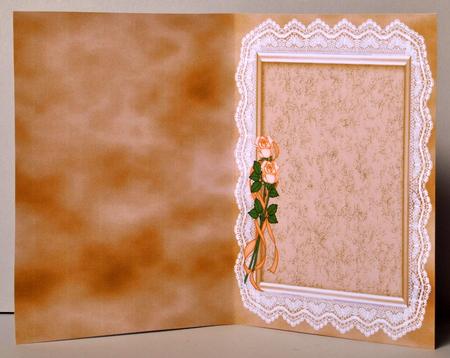 Cream Lace Frame Card Base by Kristina Norbat