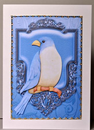 Blue and Pale Blue Ornate Frame Card Fronts by Kristina Norbat