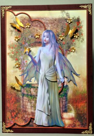 The Wishing Well Envelope Card with Decoupage by Kristina Norbat