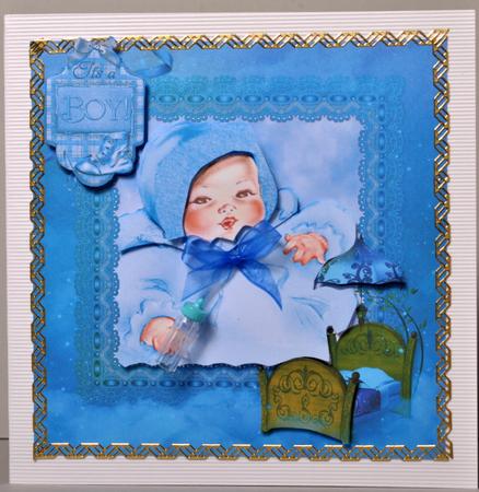 It's a Boy with Decoupage by Kristina Norbat