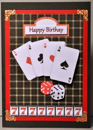 Casino Decoupage Card Front by Kristina Norbat