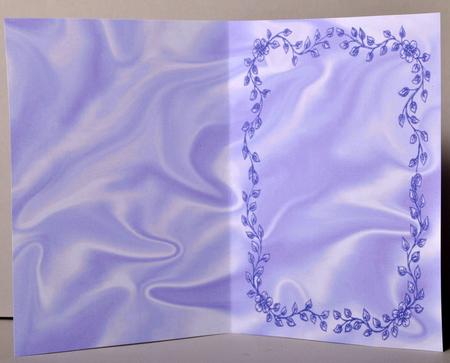 Satin Back with Leaf Frame for A5 Card or Insert by Kristina Norbat
