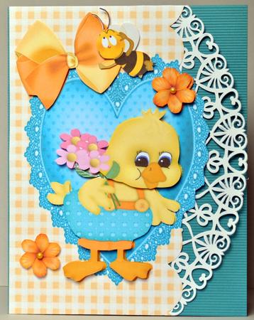 Little Easter Chick on Wavy Edge by Kristina Norbat
